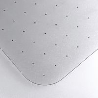 Floortex - Basic Plus Rectangular Polycarbonate Chair Mat for Low Pile Carpet 48 x 53 inches - Clear - Angle