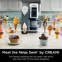 Ninja - Swirl™ by CREAMi® Soft Serve and Ice Cream Maker, 13 One-Touch Program - Silver - Angle
