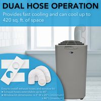 Whynter - 420 Sq. Ft. Portable Air Conditioner - Gray - Angle