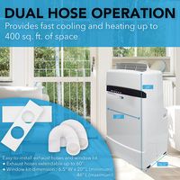 Whynter - 400 Sq. Ft. Portable Air Conditioner and Heater - Frost White - Angle