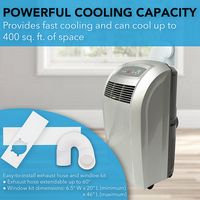 Whynter - 400 Sq. Ft. Portable Air Conditioner - Platinum - Angle