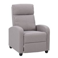 CorLiving - Oren Fabric Recliner - Light Grey - Angle