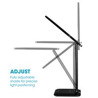 OttLite - Slimline LED Desk Lamp - Black - Angle