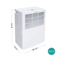Hisense - 25 Pint 6 Quart Bucket Capacity Dehumidifier - White - Angle