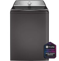 GE Profile - 4.9 Cu. Ft. High Efficiency Smart Top Load Washer with Smarter Wash Technology, Easi... - Angle