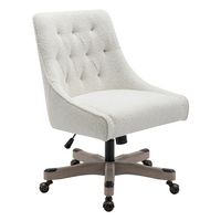 OSP Home Furnishings - Tindal Office Chair - White Boucle - Angle