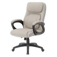 OSP Home Furnishings - Faux Leather Manager's Chair - Charcoal/ Grey - Angle