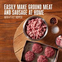 Weston - #22 Manual Meat Grinder & Sausage Stuffer - Silver - Angle