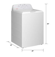 Hotpoint - 4.0 Cu. Ft. High-Efficiency Top Load Washer with Cold Plus - White - Angle