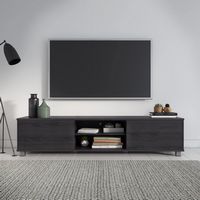 CorLiving - Hollywood Collection TV Stand with Open and Closed Cabinets for Most TVs up to 85