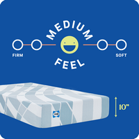 Sealy - Dreamlife™ 10” Foam Mattress-in-a-Box, Twin XL - White - Angle