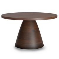 Simpli Home - Winnie  Round Coffee Table - Walnut - Angle