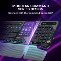 Turtle Beach - Command Series KP7 Wired Hall-Effect Gaming Keypad for PC - Black - Angle