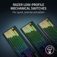 Razer - BlackWidow V4 Low-profile HyperSpeed Wireless Full Size Mechanical Orange Tactile Switch ... - Angle