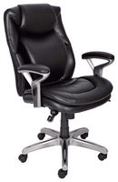 Serta - AIR Health & Wellness Mid-Back Manager's Chair - Black - Angle