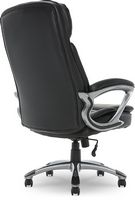 Serta - Fairbanks Bonded Leather Big and Tall Executive Office Chair - Black - Angle