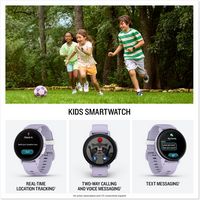 Garmin - Bounce 2 GPS Kids Smartwatch 43mm Fiber-reinforced polymer - Light Purple - (2025) - Angle