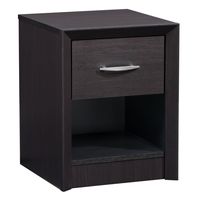 CorLiving - Newport 1 Drawer Nightstand - Black - Angle