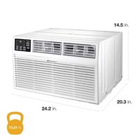 Whirlpool - 450 Sq. Ft 10,000 BTU In Wall Air Conditioner - White - Angle