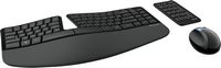 Microsoft - Sculpt Desktop Ergonomic Full-size Wireless USB Keyboard and Mouse Bundle - Black - Angle