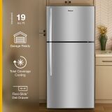 Whirlpool - 30 in. Wide 19.2 cu. ft. Top-Freezer Refrigerator with Total Coverage Cooling - Finge... - Angle