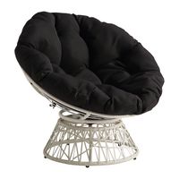 OSP Home Furnishings - Papasan Chair - Black - Angle