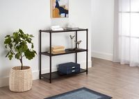 TRINITY - 3-Tier | 36x14x35 | Slat Shelving | - Dark Bronze - Angle