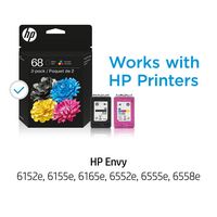 HP - 68 2-Pack Standard Capacity Ink Cartridges - Black/Tri-color - Angle