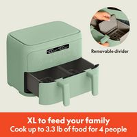 Bella - 4-qt. TriZone Air Fryer - Seaglass - Angle