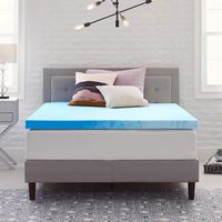 Sealy - Essentials 2 Inch Mattress Topper, Full - Blue - Angle