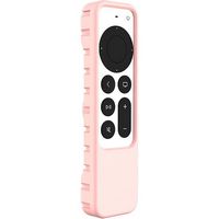 SaharaCase - Apple TV 4K Remote Silicone Case for Apple AirTag - Pink - Angle