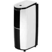 Gree - Portable Air Conditioner with Remote Control for a Room up to 350 Sq. Ft - White/Black - Angle