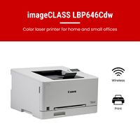 Canon - imageCLASS LBP646Cdw Wireless Duplex Color Laser Printer - White - Angle
