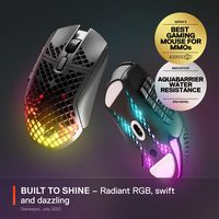 SteelSeries - Aerox 9 Wireless Ultra Lightweight Honeycomb Water Resistant RGB Optical Gaming Mou... - Angle