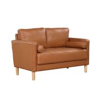 Lifestyle Solutions - Langford Loveseat PU - Caramel - Angle