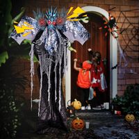 Costway - 6ft Halloween Animatronic Decoration Animated Dragon with Light Up Eyes Posable Wings &... - Angle