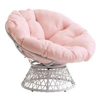 OSP Home Furnishings - Papasan Chair - Pink - Angle