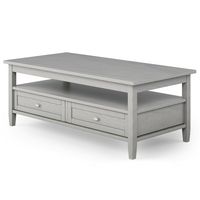 Simpli Home - Warm Shaker Coffee Table - Fog Grey - Angle