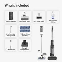 Tineco - Floor Washer Switch Pet Cordless Mop & Vacuum Cleaner - 7 Series - Black - Angle