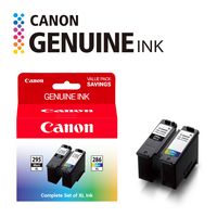 Canon - PG-295XL/CL-286XL High Yield Ink Cartridges (2-Pack) - Black/Tri-color - Angle