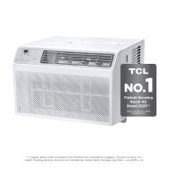 TCL - 350 Sq. Ft. 8,000 BTU Smart Window Air Conditioner - White - Angle