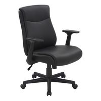 Office Star Products - Mid Back Managers Office Chair - Black - Angle