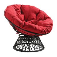 OSP Home Furnishings - Papasan Chair - Red - Angle