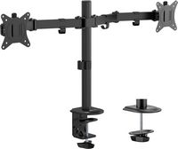 ACGAM - Dual Monitor Desk Mount, Heavy Duty Fully Adjustable Steel Stand for 2 Computer Screens 1... - Angle