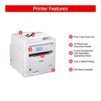 Canon - imageCLASS MF287dw Wireless Black-and-White All-In-One Laser Printer with Fax - White - Angle
