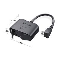 TP-Link - Tapo Smart Wi-Fi Outdoor Dual Plug - Control & Schedule Holiday Decorations & Outdoor L... - Angle