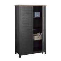 Sauder - Cottage Road Storage Cabinet - Raven Oak - Angle