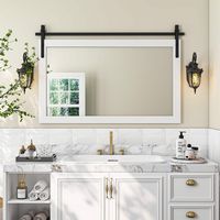 LOVMOR - Rectangle Framed Wall Bathroom Vanity Mirror Accent Mirror - 40