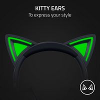 Razer - Kraken Kitty V2 Wired Gaming Headset with Chroma RGB Lighting - Black - Angle