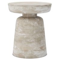 Simpli Home - Robbie Accent Table - Distressed White Wash - Angle